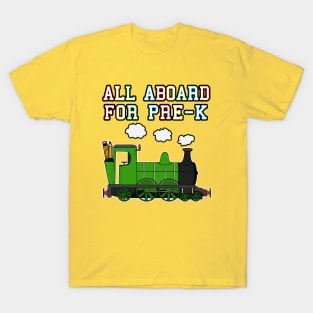 All Aboard For Pre-K Steam Train T-Shirt